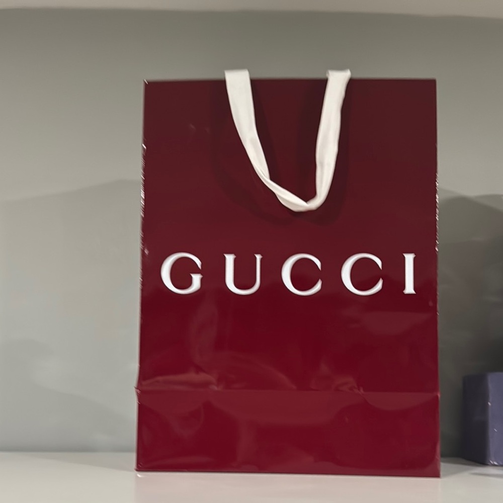 Gucci Burgundy Shopping Bag